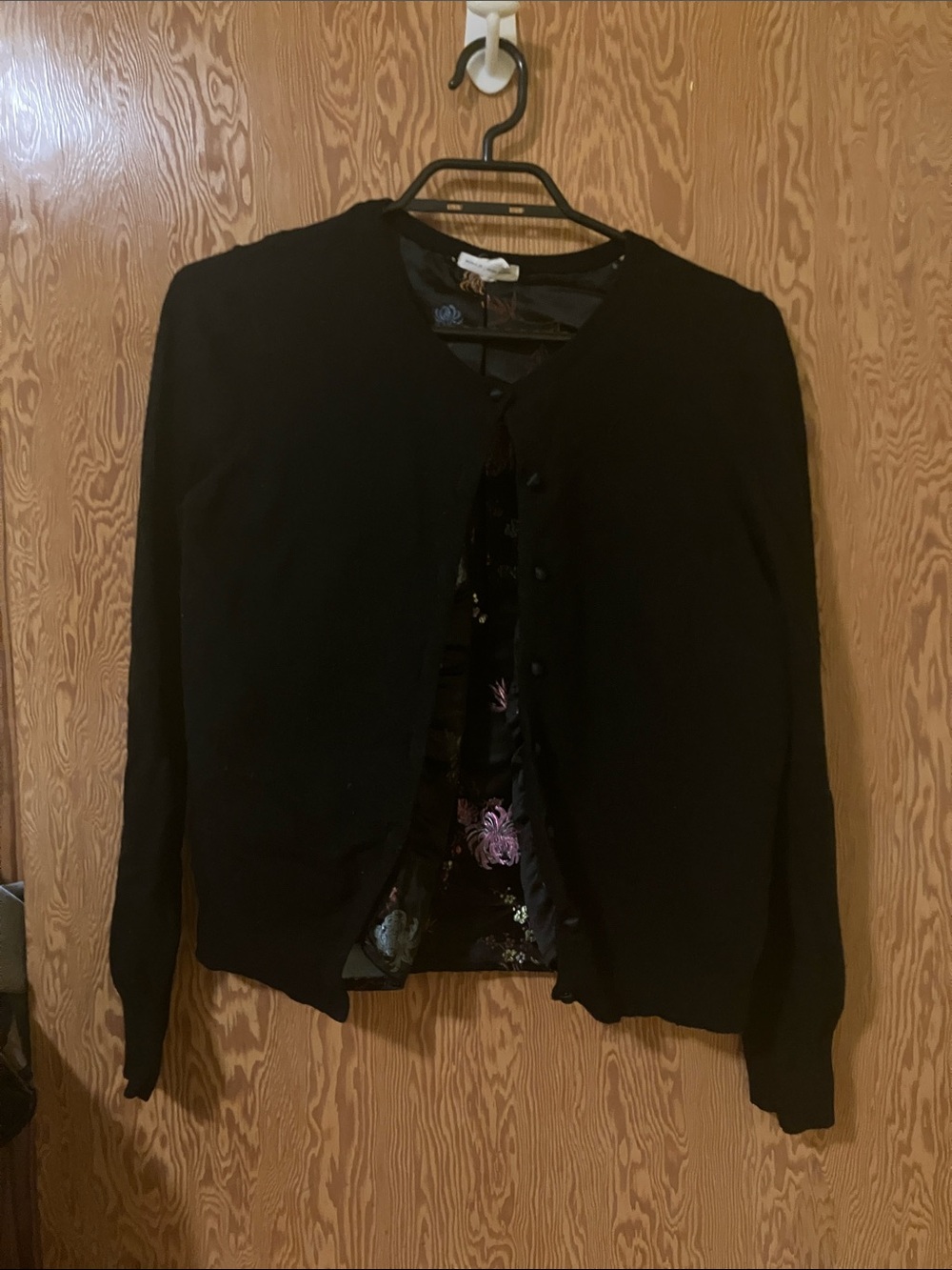 Black Women's Button-Front Sweater Cardigan